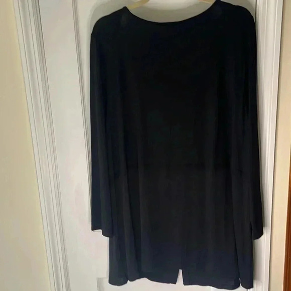 NWT JJill  Long Tunic Top Womens XLP Black Stretch Knit Lagenlook Capsule Chic - Picture 5 of 17